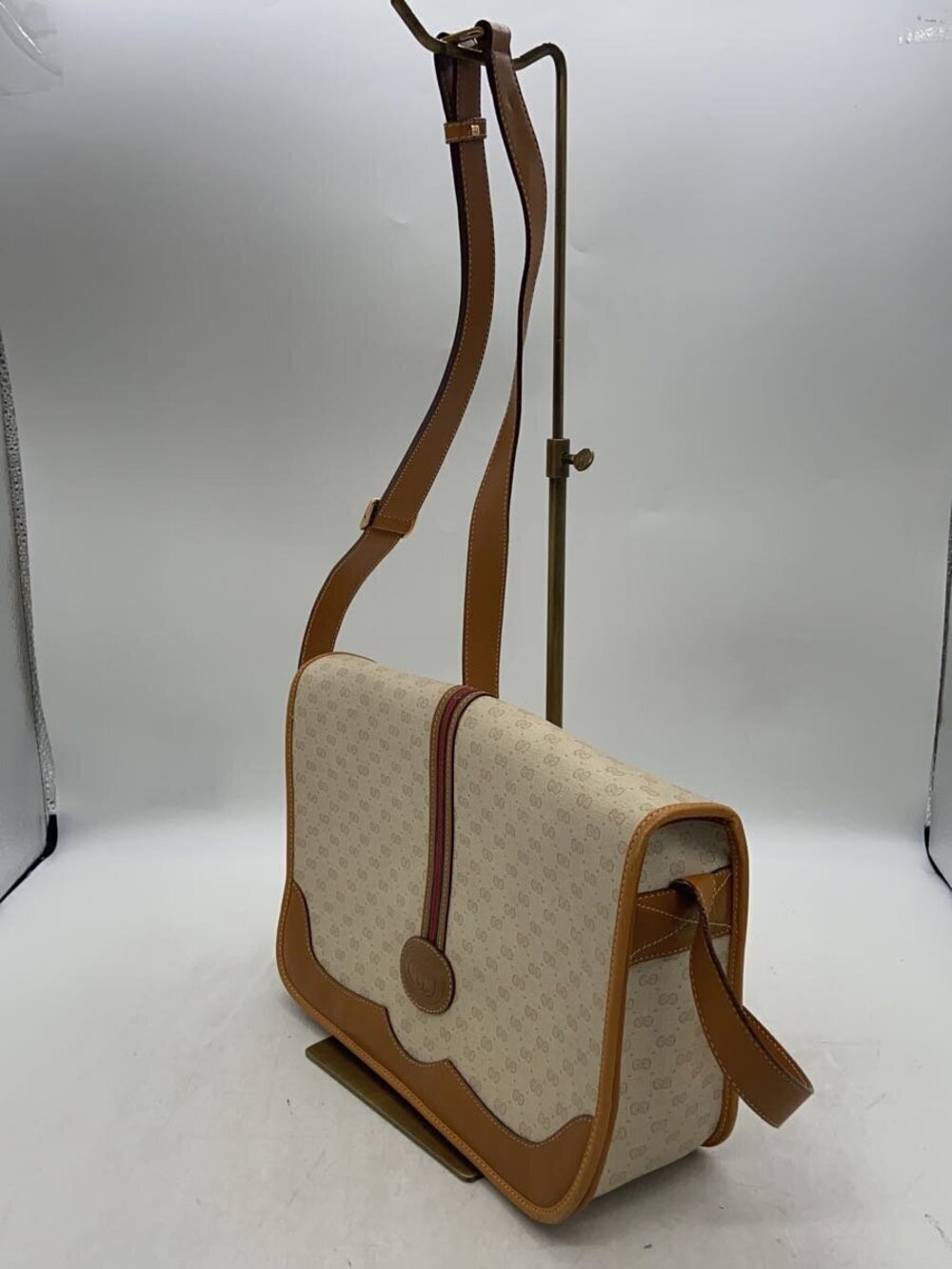 Gucci Sherry Shoulder Bag Beige Tan All over - Picture 2 of 7